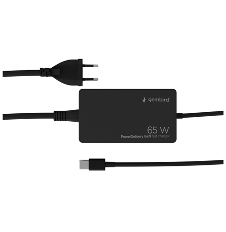 Cablexpert 65 W PowerDelivery GaN USB Type-C Fast Charger | NPA-AC-PDQC65-01