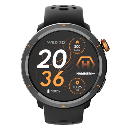 Hammer Watch 2 Lite | Smart watch | AMOLED | 1.43" | Waterproof | Black