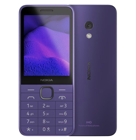 Nokia 235 4G (2024) (TA-1614) | Purple | 2.8 " | TFT LCD | 128 MB | 64 MB | Dual SIM | Bluetooth | 5 | Main camera resolution 2 