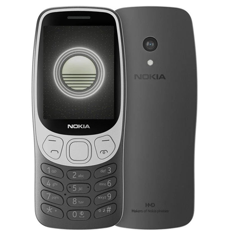 Nokia 3210 4G (2024) (TA-1618) | Grunge Black | 2.4 " | TFT | 128 MB | 64 MB | Dual SIM | Bluetooth | 5 | Main camera resolution