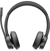 Poly Voyager 4320 MS Teams Belaidės ausinės, Bluetooth, USB-A, +BT700 dongle, +Charging Stand, Juoda