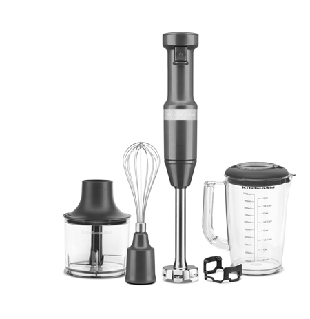 KitchenAid Hand blender with accessories | 5KHBV83EDG | Hand Blender | 180 W | Number of speeds Variable | Charcoal Grey