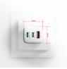 AXAGON GaN wallcharger 3x port (USB-A + 2x USB-C), PD3.0/PPS/QC4+/SFC2.0/AFC/SCP/FCP/Apple, 65W | ACU-DPQ65W