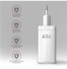 AXAGON GaN wallcharger 3x port (USB-A + 2x USB-C), PD3.0/PPS/QC4+/SFC2.0/AFC/SCP/FCP/Apple, 65W | ACU-DPQ65W