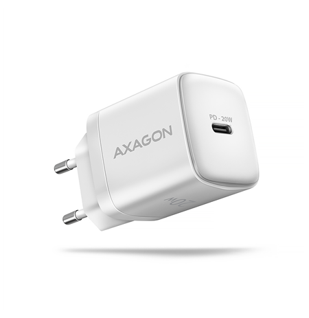 AXAGON Wallcharger 1x port USB-C, PD3.0 / PPS /QC4+/AFC/FCP/Apple, 20W | ACU-PD20W