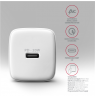 AXAGON Wallcharger 1x port USB-C, PD3.0 / PPS /QC4+/AFC/FCP/Apple, 20W | ACU-PD20W