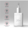 AXAGON Wallcharger 1x port USB-C, PD3.0 / PPS /QC4+/AFC/FCP/Apple, 20W | ACU-PD20W