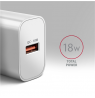 AXAGON Wallcharger 1x port USB-A, QC3.0/AFC/FCP/Apple, 18W | ACU-QC18W