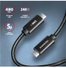 AXAGON Data and charging USB 480Mbps cable, 1 m | BUCM2-CM10AB | USB-C to USB-C