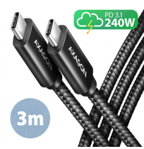 AXAGON Data and charging USB 480Mbps cable, 3 m | BUCM2-CM30AB | USB-C to USB-C