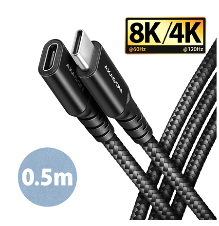 AXAGON Extension USB 20Gbps cable, 0.5 m | BUCM32-CF05AB | USB-C to USB-C