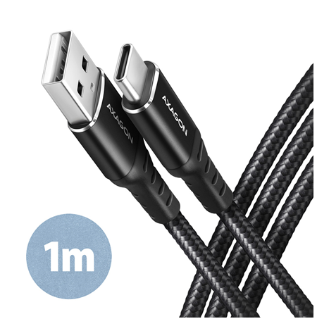 AXAGON Data and charging USB 2.0 cable, 1 m | BUCM-AM10AB | USB-C to USB-A
