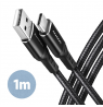 AXAGON Data and charging USB 2.0 cable, 1 m | BUCM-AM10AB | USB-C to USB-A