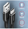 AXAGON Data and charging USB 2.0 cable, 1 m | BUCM-AM10AB | USB-C to USB-A