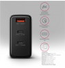 AXAGON GaN wallcharger, 3x port (USB-A + 2x USB-C), PD3.0/PPS/QC4+/SFC2.0/AFC/SCP/FCP/Apple, 100W | ACU-DPQ100