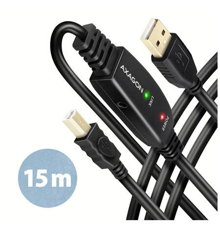 AXAGON USB repeater cable, 15m | ADR-215B | USB Type A - USB Type B