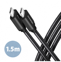 AXAGON Data and charging USB 3.2 Gen 1 cable, 1.5 m | BUCM3-CM15AB | USB Type C - USB Type C