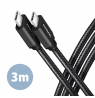 AXAGON Data and charging USB 3.2 Gen1 cable, 3 m | BUCM3-CM30AB | USB Type C - USB Type C