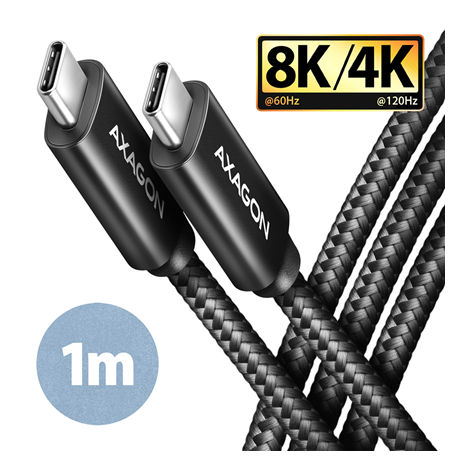 AXAGON Data and charging USB4 Gen 3x2 cable, 1 m | BUCM432-CM10AB | USB Type C - USB Type C