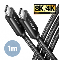 AXAGON Data and charging USB4 Gen 3x2 cable, 1 m | BUCM432-CM10AB | USB Type C - USB Type C