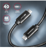 AXAGON Data and charging USB4 Gen 3x2 cable, 1 m | BUCM432-CM10AB | USB Type C - USB Type C