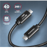 AXAGON Data and charging USB4 Gen 3x2 cable, 1 m | BUCM3-CM15AB | USB Type C - USB Type C