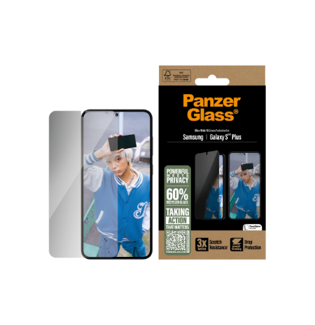 PanzerGlass Privacy Screen Protector Samsung Galaxy S25 Plus | Ultra-Wide Fit | PanzerGlass