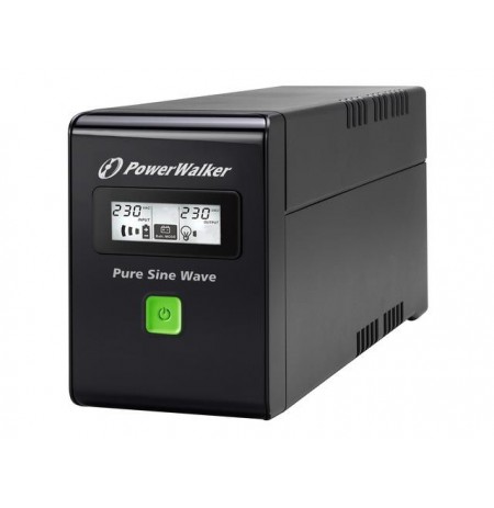 UPS Power Walker Line-Interactive 600VA 2x PL 230V, PURE SINE, RJ11/RJ45,USB,LCD