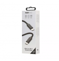 USB-C to USB-C Braided Cable 2.0 m 100W by Musthavz Black
