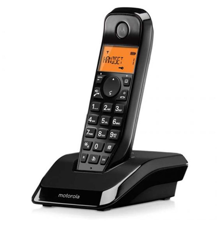 Motorola Digital Cordless Telephone | S1201B | Built-in display | Black