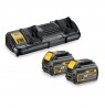 DeWALT DCB132T2-QW, Battery & charger set, Lithium-Ion (Li-Ion), 4 Ah, 18 V, DeWalt, Black, Yellow
