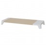 3-in-1 wooden monitor stand hub with fast wireless charging pad POUT EYES 8 White