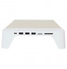 3-in-1 wooden monitor stand hub with fast wireless charging pad POUT EYES 8 White