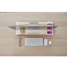 3-in-1 wooden monitor stand hub with fast wireless charging pad POUT EYES 8 White