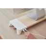 3-in-1 wooden monitor stand hub with fast wireless charging pad POUT EYES 8 White