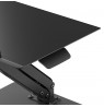 Maclean desk stand for monitor or laptop, gas spring, for standing and sitting work, black, MC-493