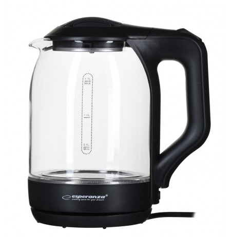 Kettle electric Esperanza YUKON EKK025K (1500W 1.7l, transparent color)