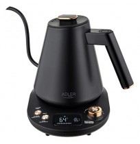 Adler Kettle | AD 1349 | Electric | 1100 W | 1 L | Stainless steel | 360° rotational base | Black/Gold