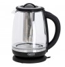 Camry | Kettle | CR 1290 | Standard | 2200 W | 2 L | Plastic/glass | 360° rotational base | Black/Transparent
