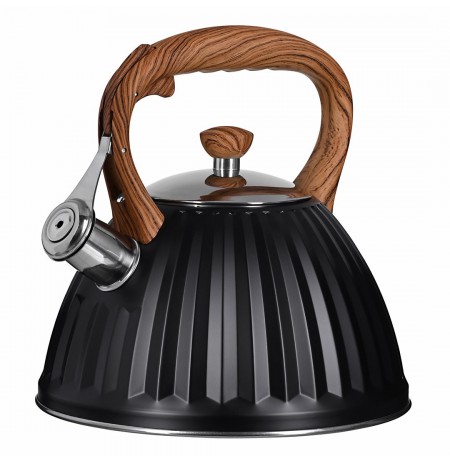 PROMIS TMC25D Kettle 3.0 l, ANTONIO, black, wooden handle