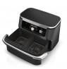 Ninja AF500EU fryer Double 10.4 L Stand-alone 2470 W Hot air fryer Black, Stainless steel