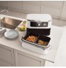 Ninja AF500EUWH fryer Double 10.4 L Stand-alone 2470 W Hot air fryer Silver, White