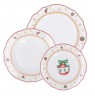 LA PORCELLANA BIANCA CHRISTMAS EDITION Set of 3 plates for 2 people