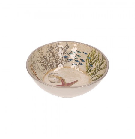 Sea Life melamine round salad bowl - 28 cm