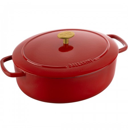 Ballarini Bellamonte Oval Cast Iron Casserole - 4.5 ltr, Red