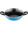 deep frying pan 2H with lid 28 cm blue