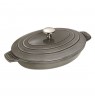 Oval baking dish with lid Staub - Graphite