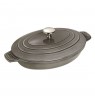 Oval baking dish with lid Staub - Graphite