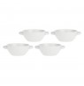 Set of 4 Terrine Round Casserole Dishes - White, 650 ml