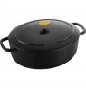 Ballarini Bellamonte Oval Cast Iron Casserole - 4.5 ltr, Black